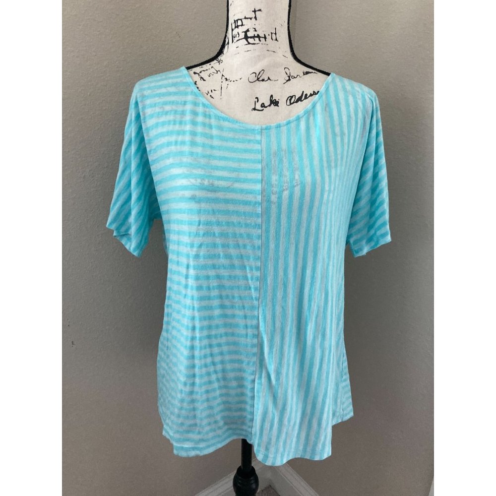 Talbots Striped Cotton Tee Shirts- Size L - Lot of 2